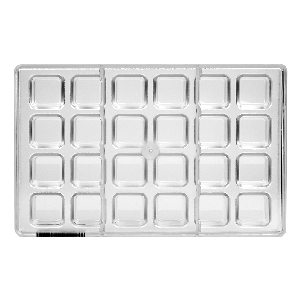 Greyas Polycarbonate Chocolate Mold, Square, 24 Cavities image 1