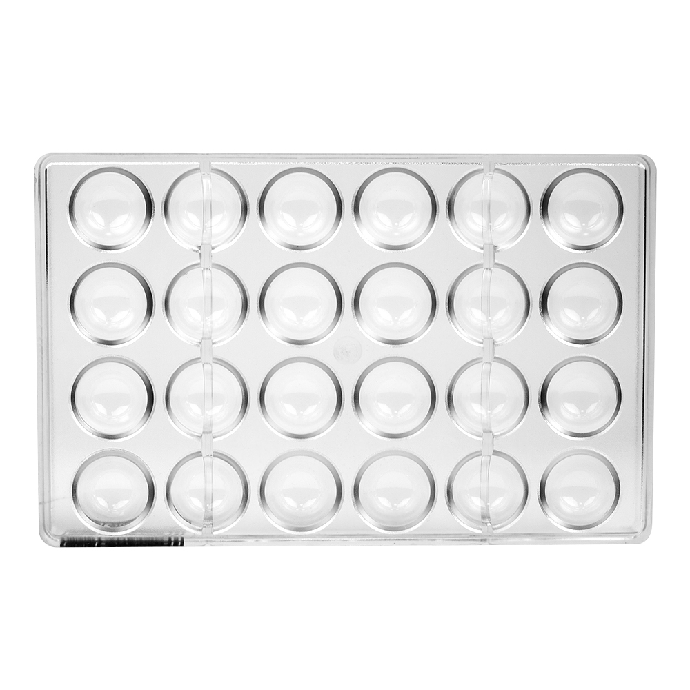 Greyas Polycarbonate Chocolate Mold, Half Sphere, 24 Cavities image 1