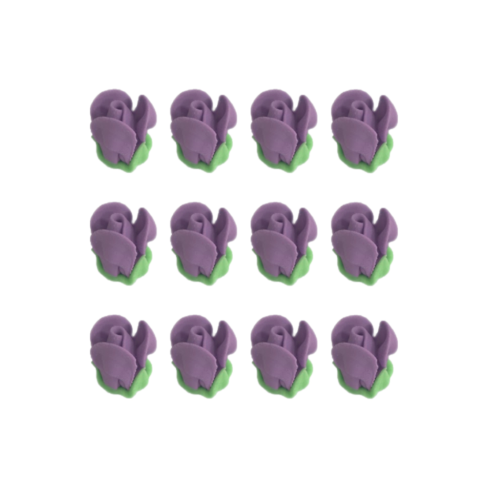 O'Creme Lavender Royal Icing Rosebuds, Set of 12 image 1