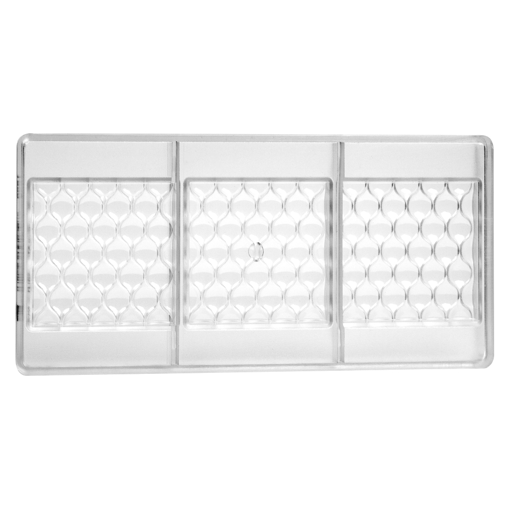 Chocolate World Clear Polycarbonate Chocolate Mold, Bubbles Square image 3