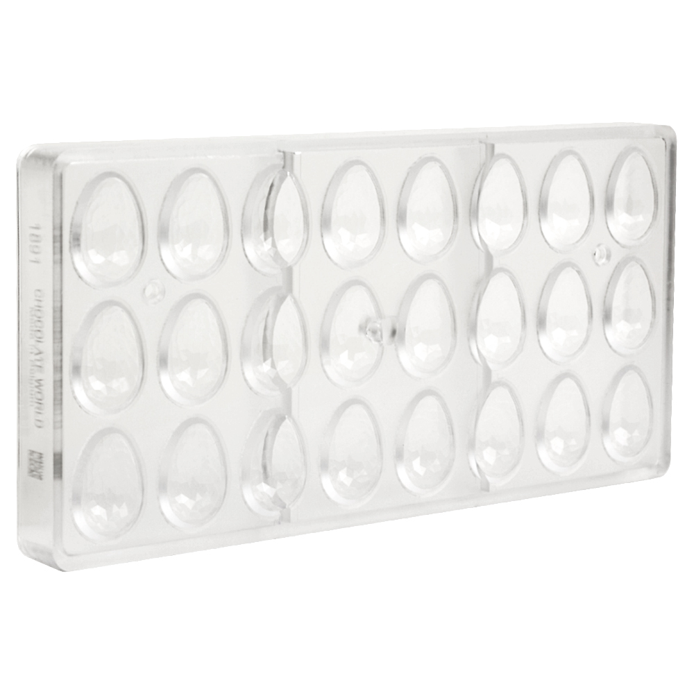 Chocolate World Clear Polycarbonate Chocolate Mold, Egg Crystal, 5.5 gr., 24 Cavities image 5
