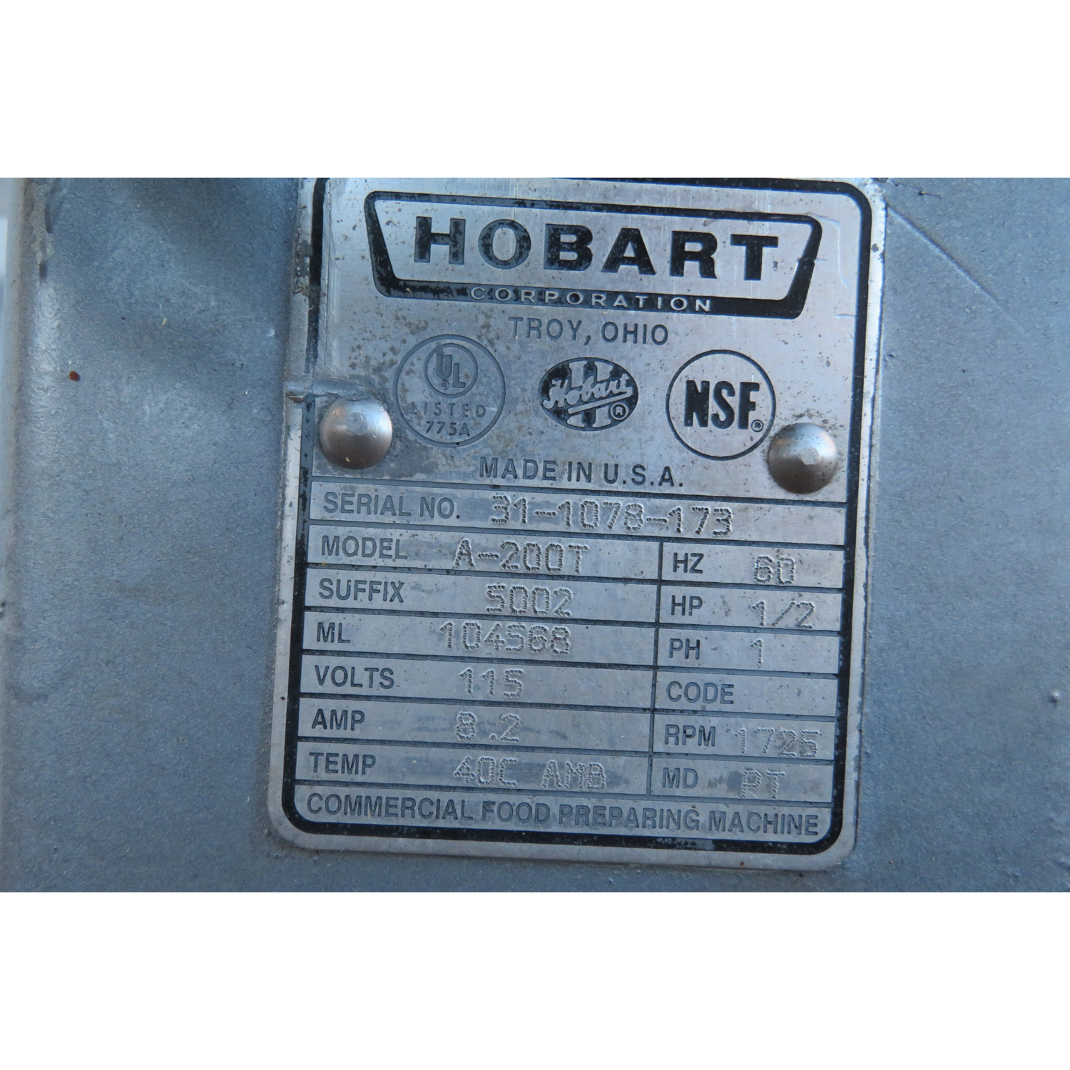 Hobart 20 Quart A200T Mixer with Guard, Used Great Condition image 3