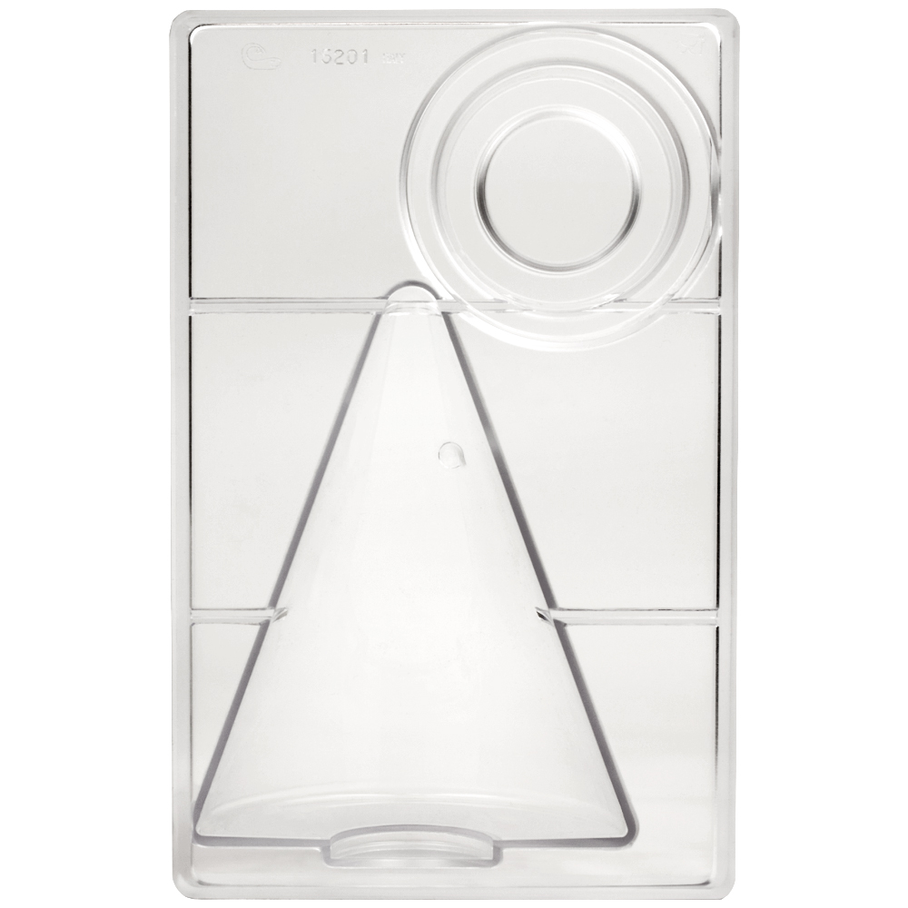 Polycarbonate Chocolate Mold, Half Christmas Tree and Base image 2