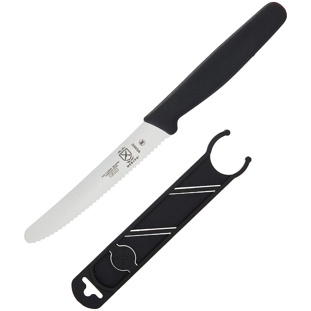 Mercer Culinary Serrated Bar Knife, Black Handle, 4-1/3" Blade image 2