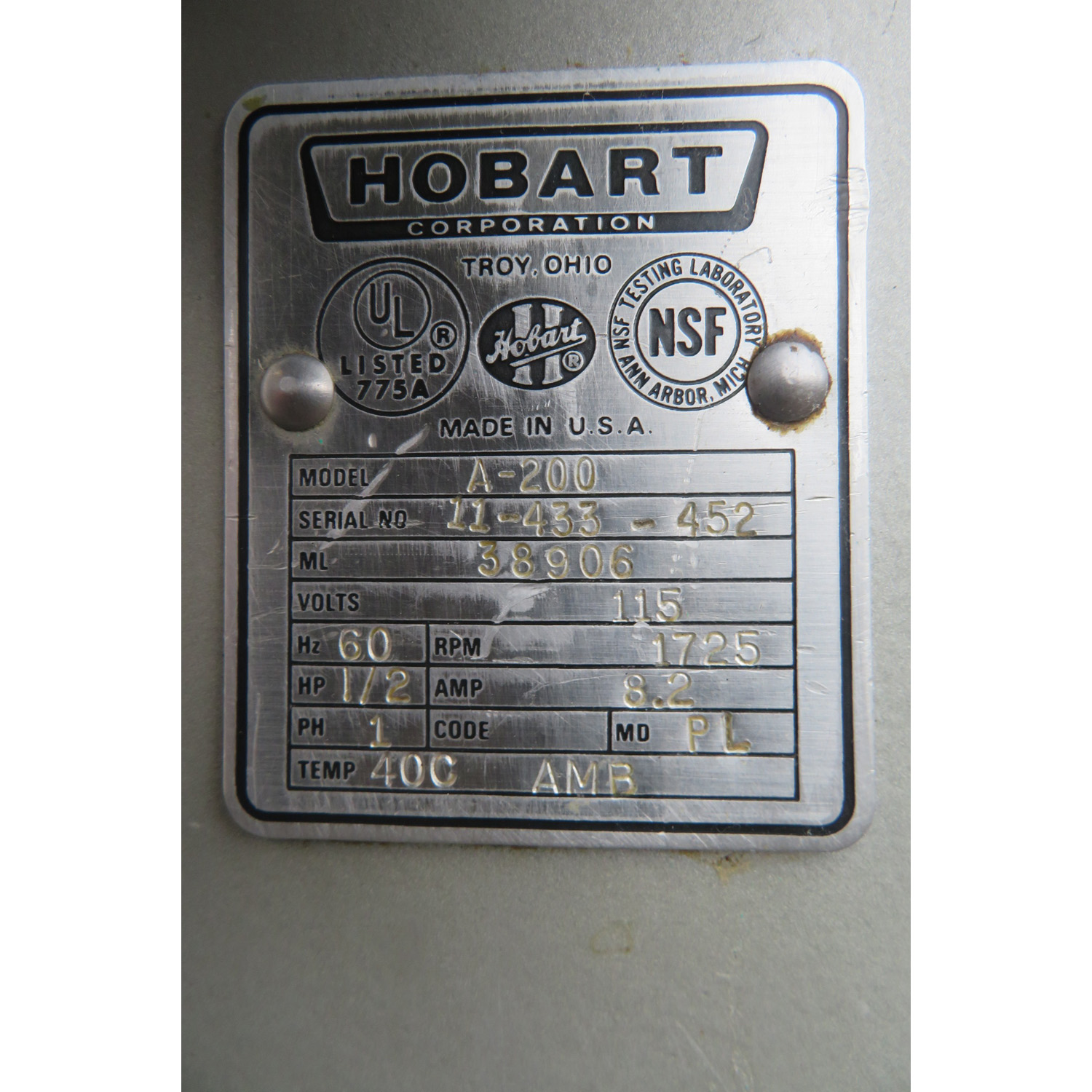 Hobart 20 Quart Mixer A200, Used Great Condition image 2