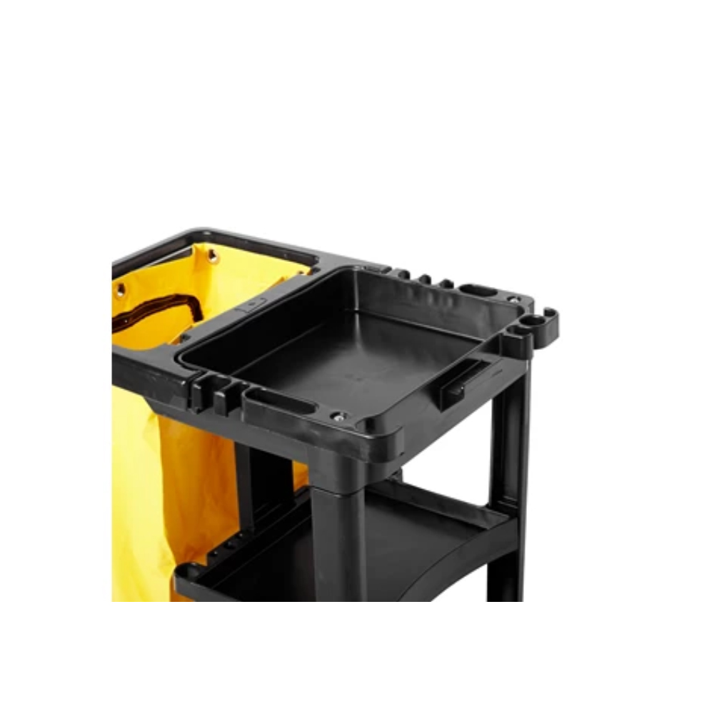 Rubbermaid Black Janitorial Cleaning Cart image 3