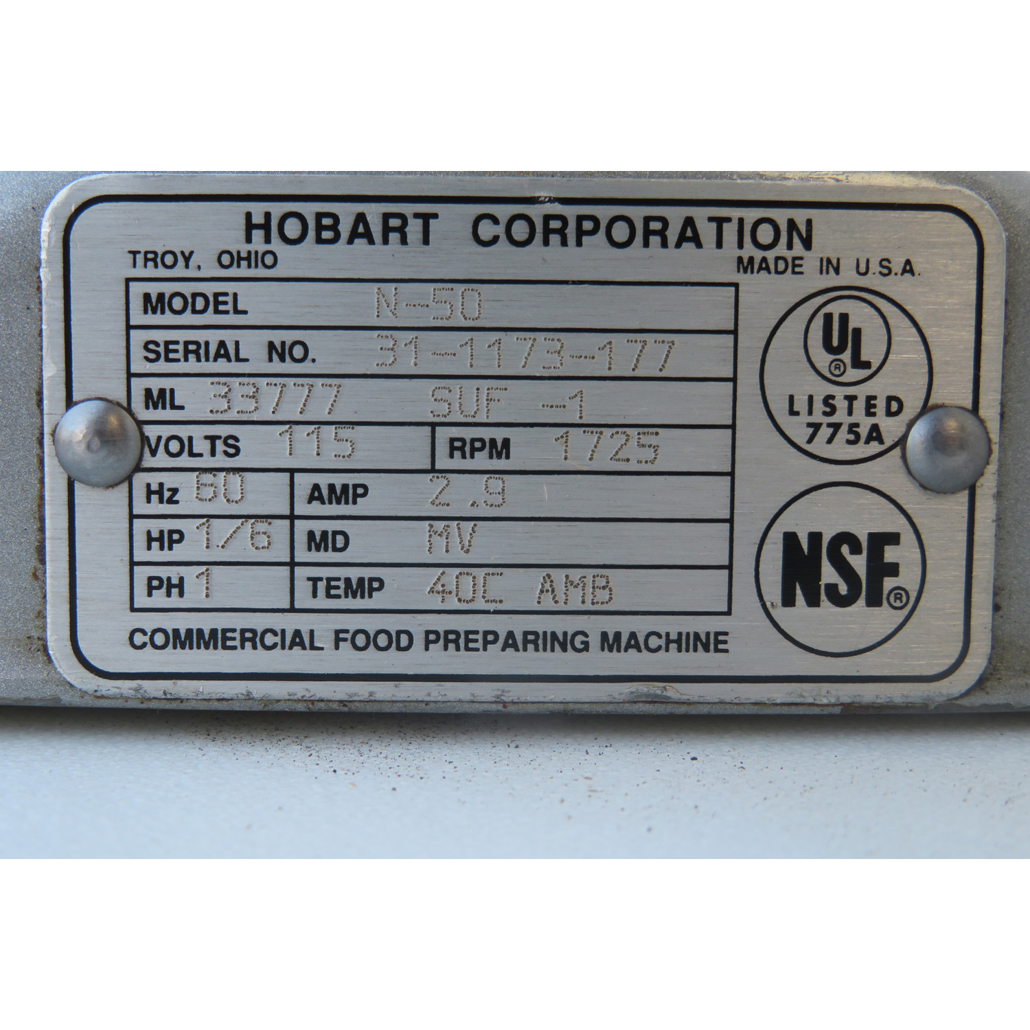 Hobart 5 Quart N50 Mixer, Used Great Condition image 3
