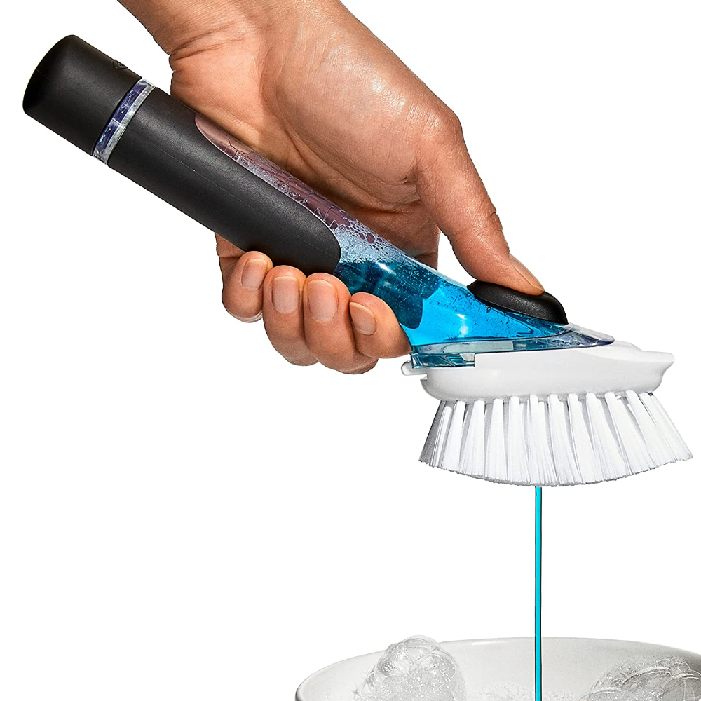 OXO Soap Dispensing Dish Brush image 1