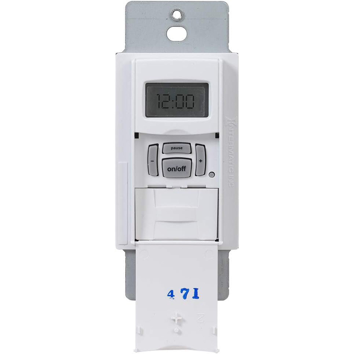 Intermatic EI400WC Programmable Electronic Countdown In-Wall Timer, White image 1