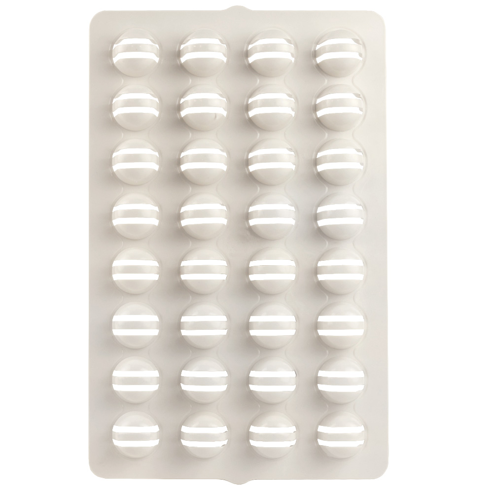 Greyas EasyPaint Chocolate Mold & Double Stripe Stencil Kit by Luis Amado, 32 Cavities image 1