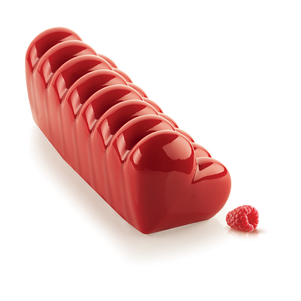 Silikomart BUCHE COEUR Silicone Heart Log Baking & Freezing Mold, 43.6 oz. image 2