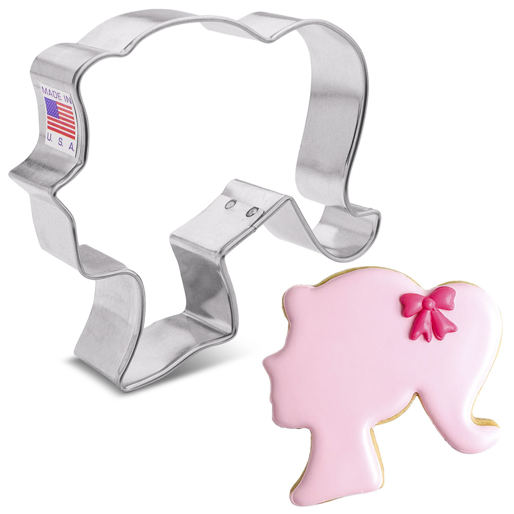 Ann Clark Doll Head Cookie Cutter, 4" image 1