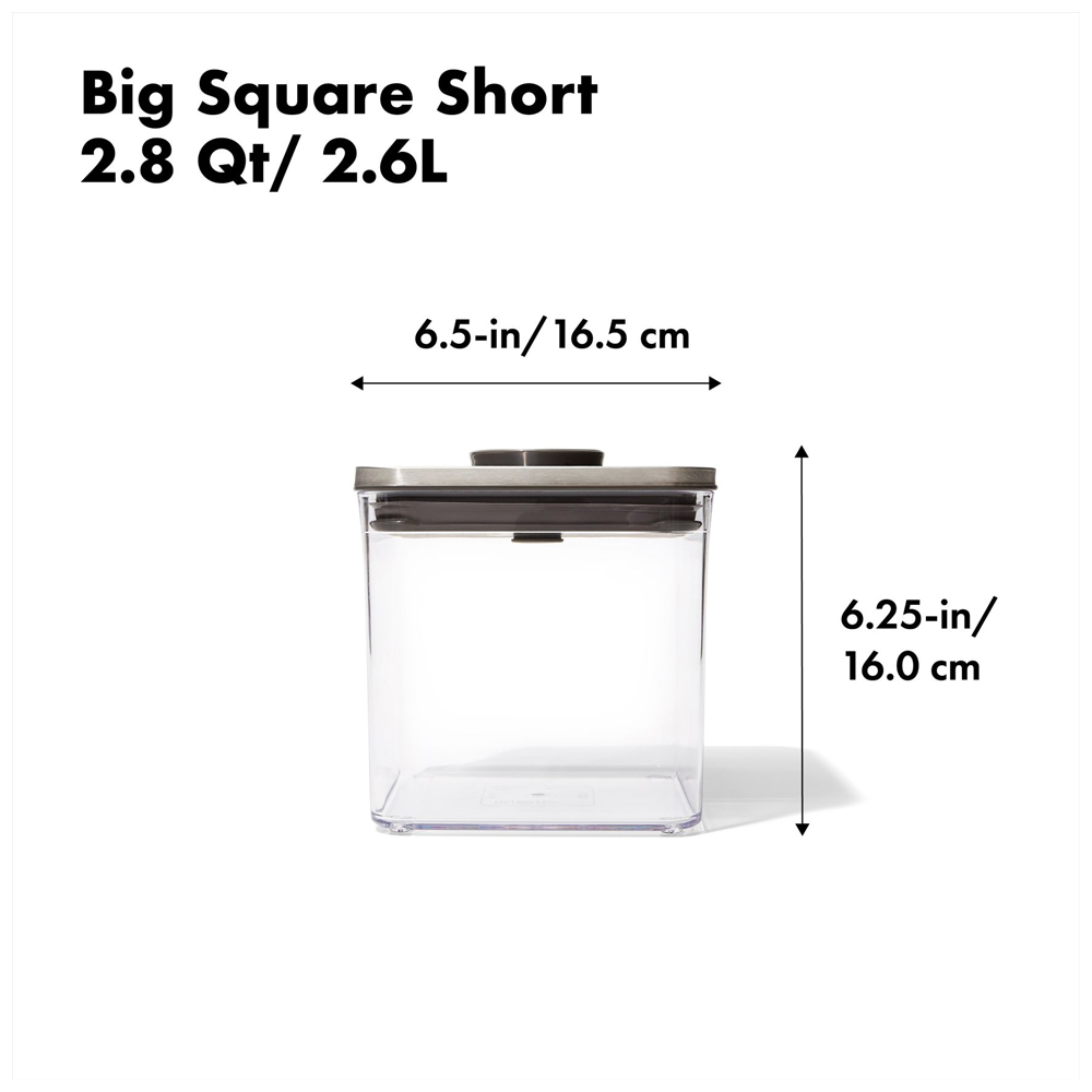 OXO Steel POP Container - Big Square Short (2.8 Q image 2