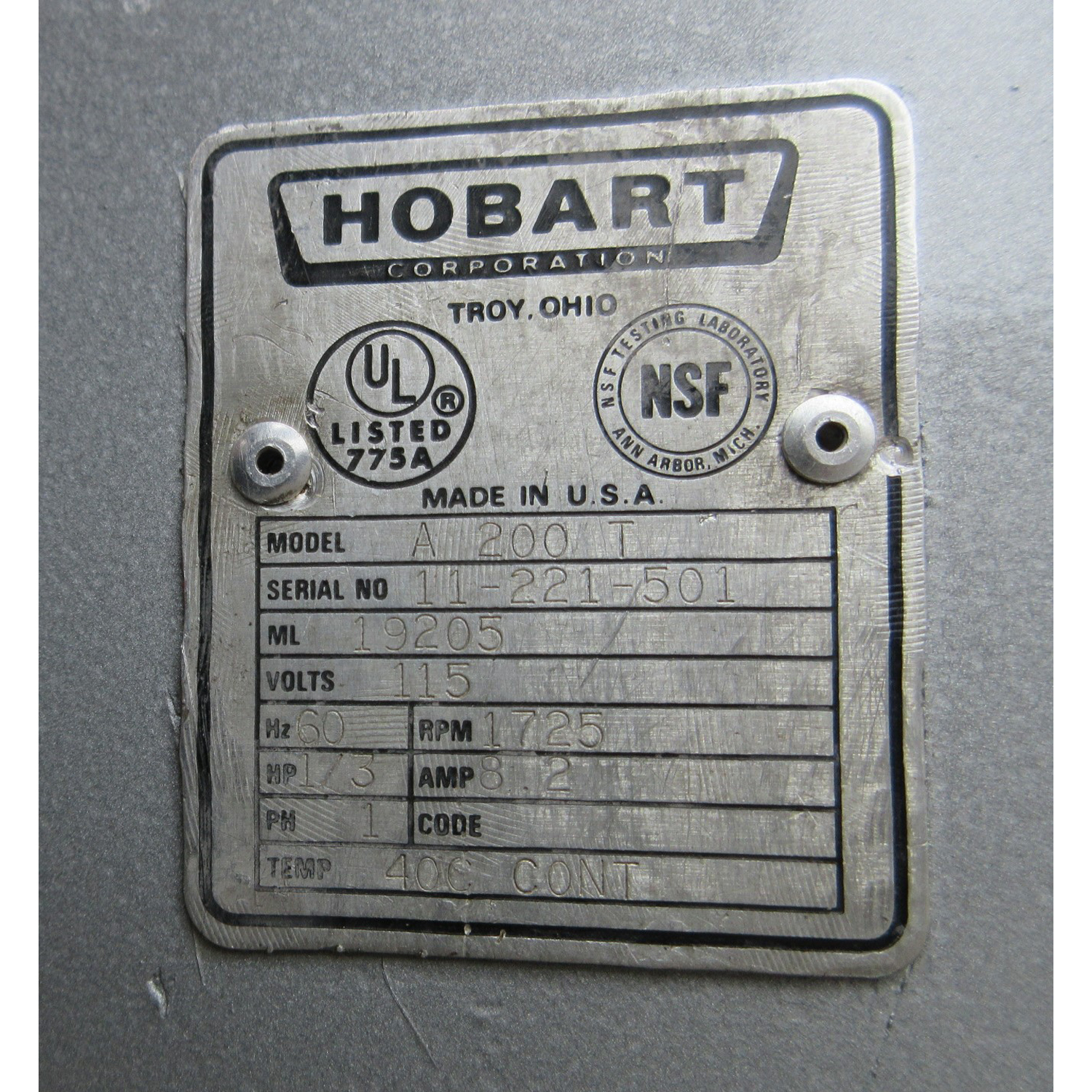 Hobart 20 Quart A200T Mixer, Used Great Condition image 3