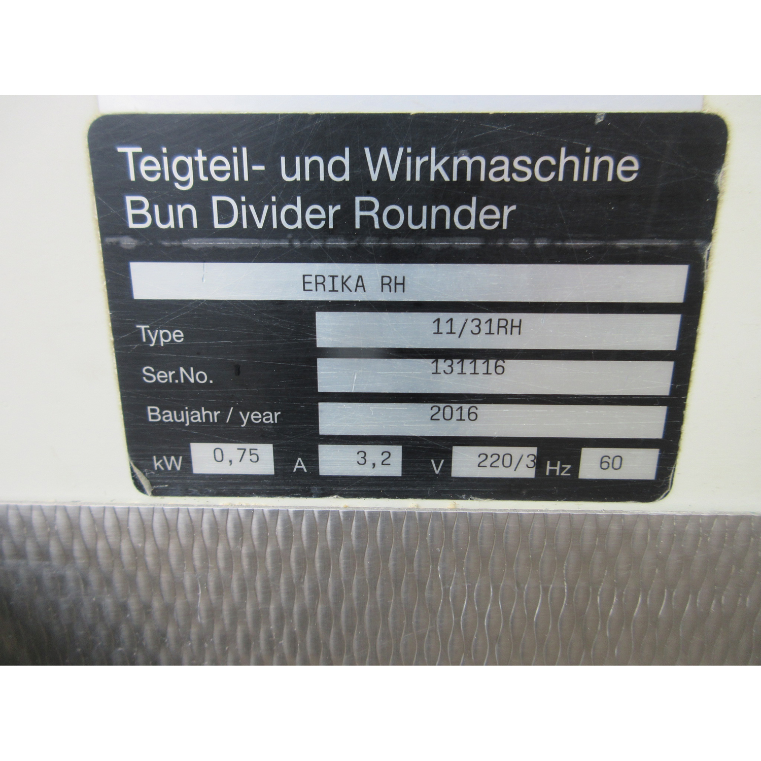 Erika 11-31RH Divider Rounder Semi Automatic 36 Part, Used Excellent Condition image 4