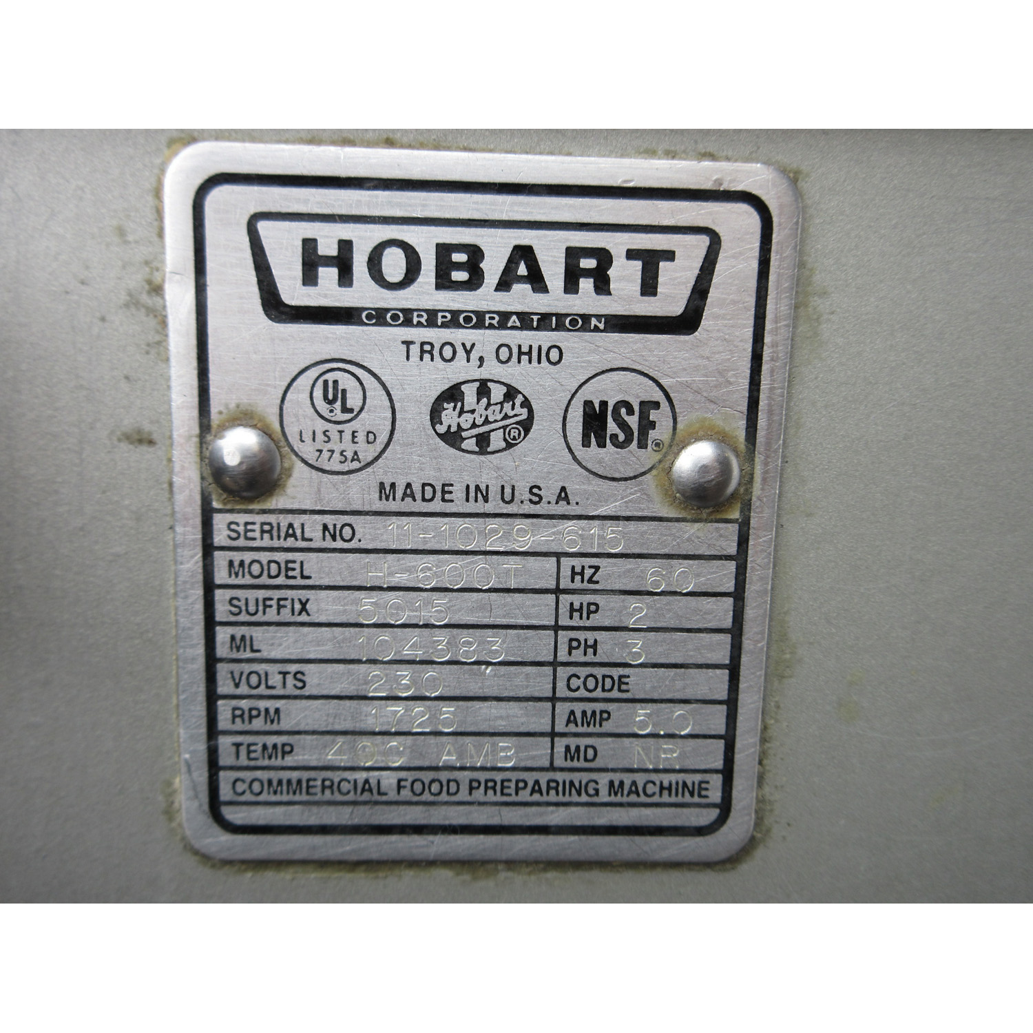 Hobart 60 Quart H600T Mixer, Used Excellent Condition image 4