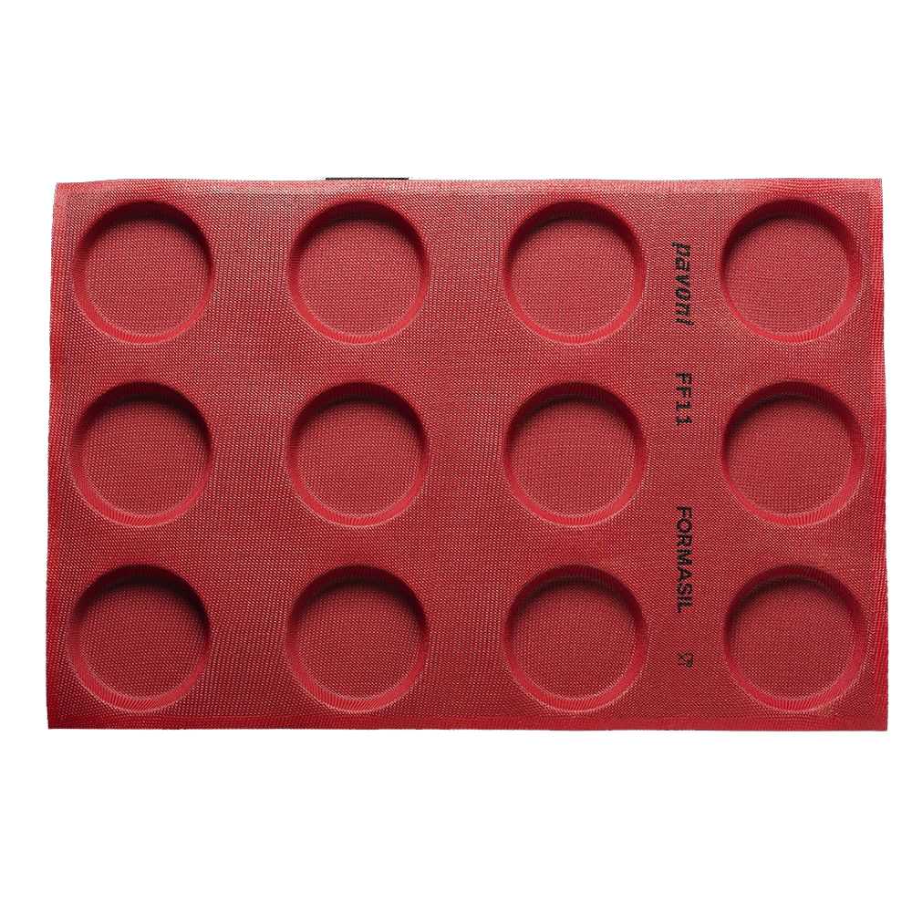 Pavoni FF11 Round Formasil Silicone Baking Mold, 12 Cavities image 1