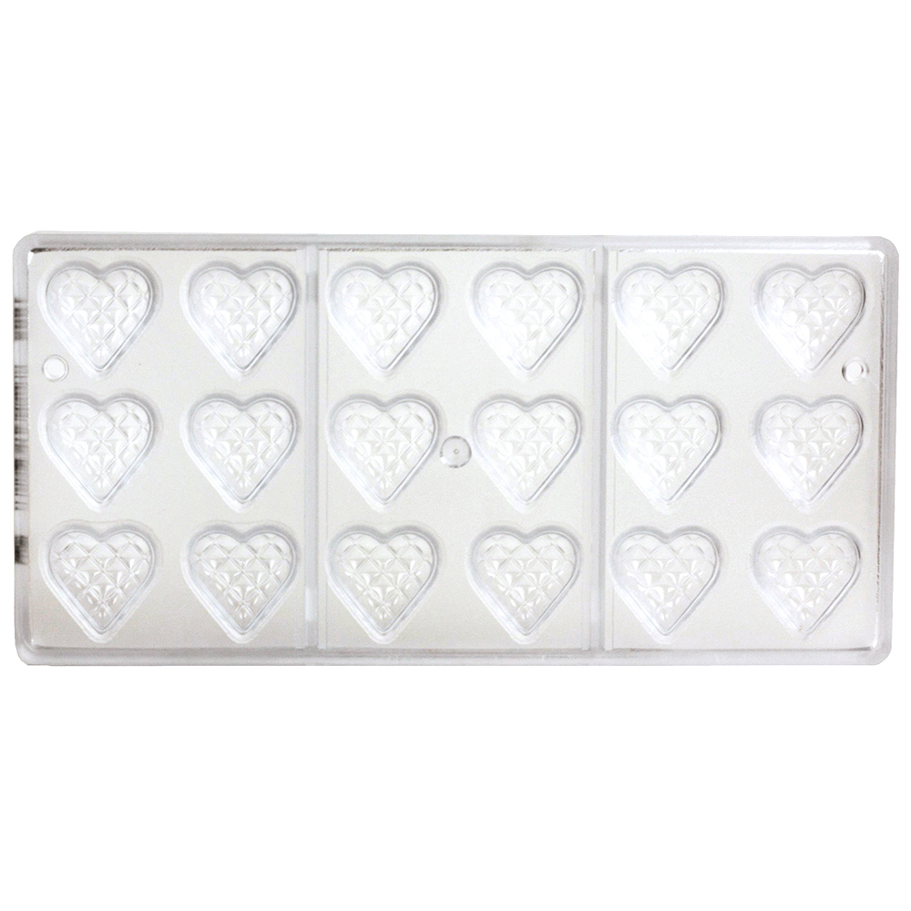 Chocolate World Clear Polycarbonate Chocolate Mold, Chesterfield Heart image 1