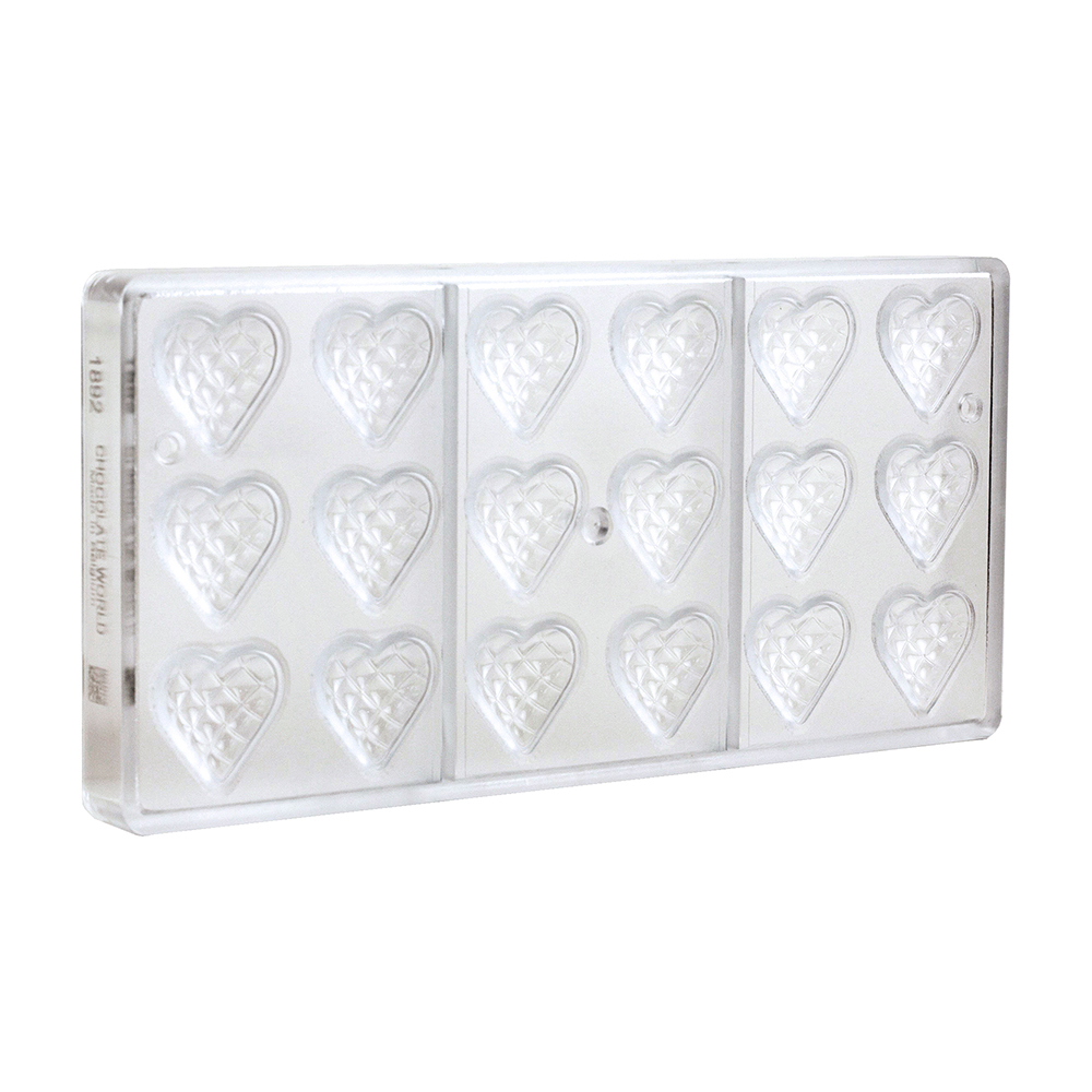 Chocolate World Clear Polycarbonate Chocolate Mold, Chesterfield Heart image 2