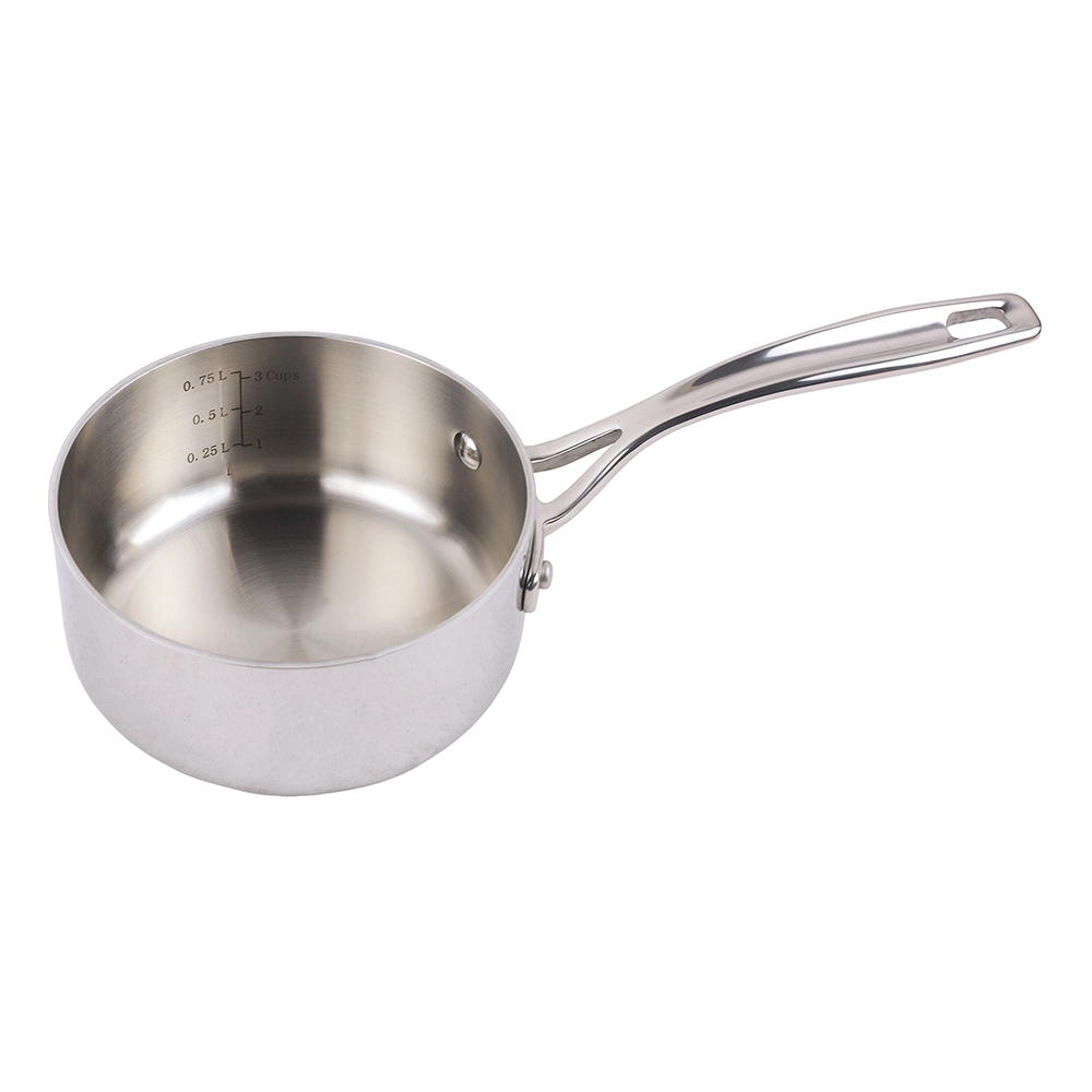 Cuisinart Custom Clad 5 Ply Stainless Steel Saucepan with Cover, 1 Quart image 1