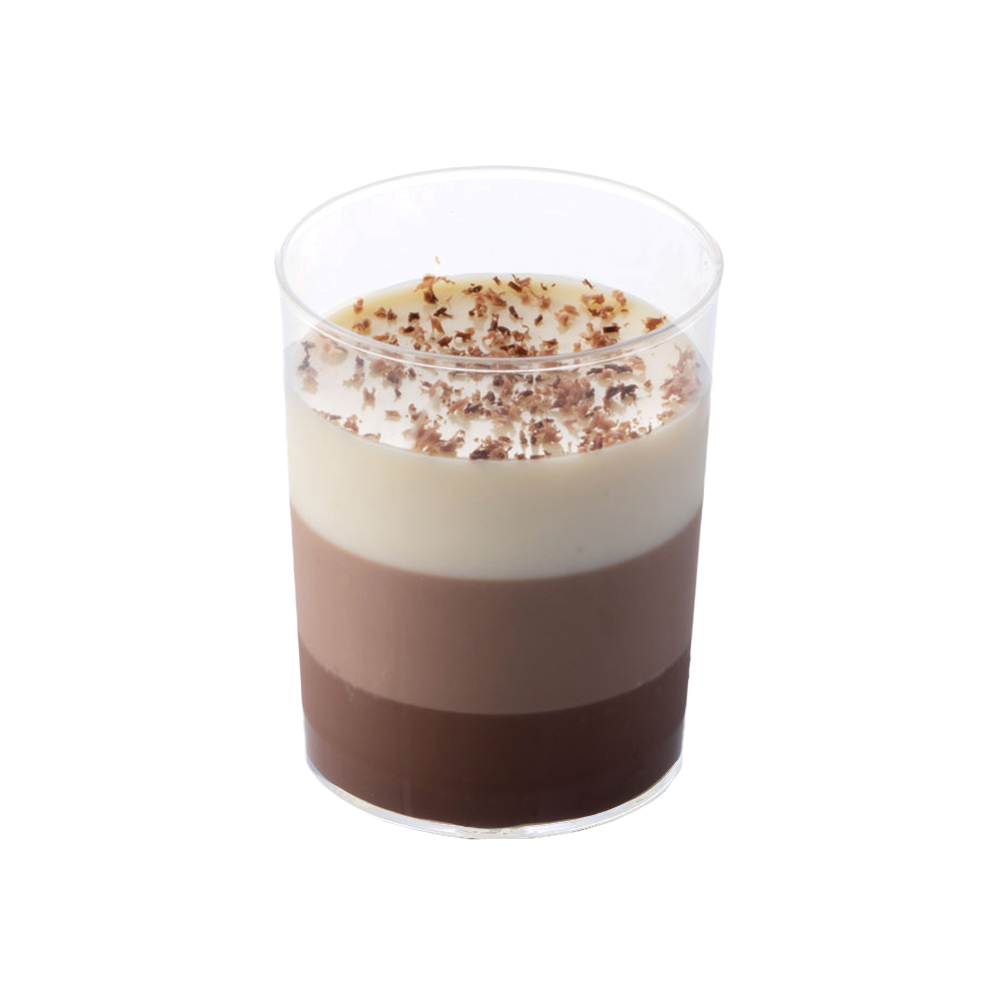 Martellato Round Dessert Cups Clear Plastic, 2" Diameter x 2 3/4" High Capacity 120 ml. (4 oz), PK of 100 image 1