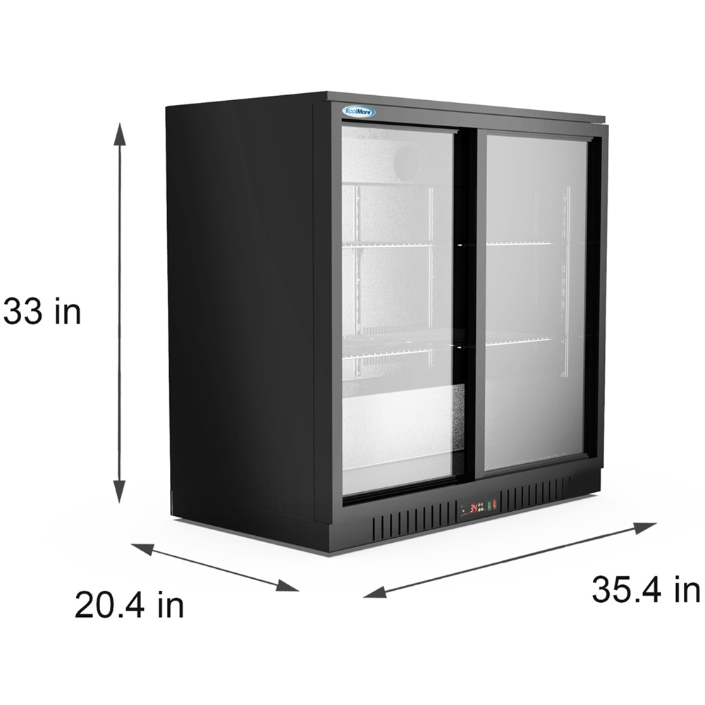 KoolMore 35 in. Two-Door Back Bar Refrigerator - 7.4 Cu Ft.  image 4