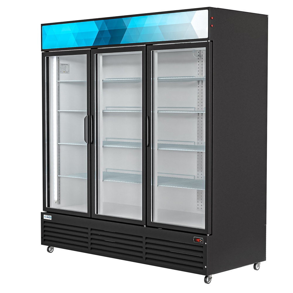 KoolMore Three-Door Merchandiser Refrigerator - 56 Cu Ft. image 4