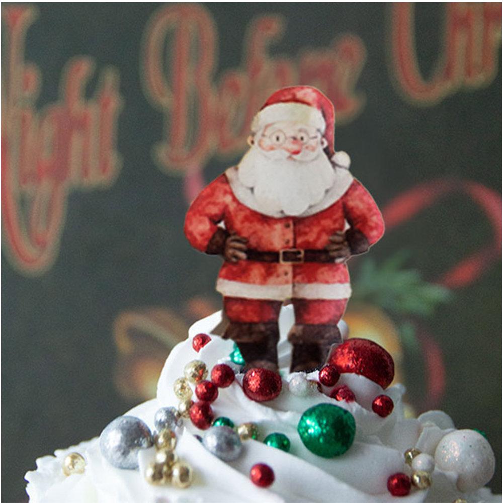 Crystal Candy Edible Wafer Paper Santa, Pack of 24 image 1