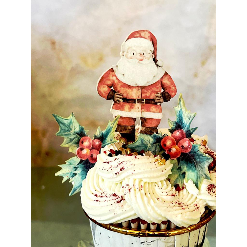 Crystal Candy Edible Wafer Paper Santa, Pack of 24 image 2