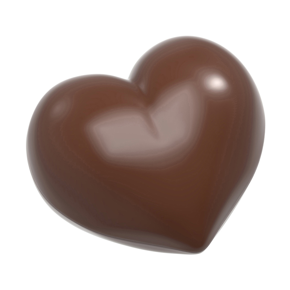 Chocolate World Polycarbonate Chocolate Mold, Heart Bomb, 10 Cavities image 1