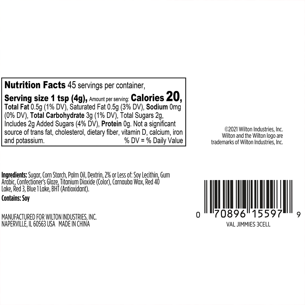 Wilton Valentine's Day 3-Cell Sprinkles, 6.34 oz. image 3