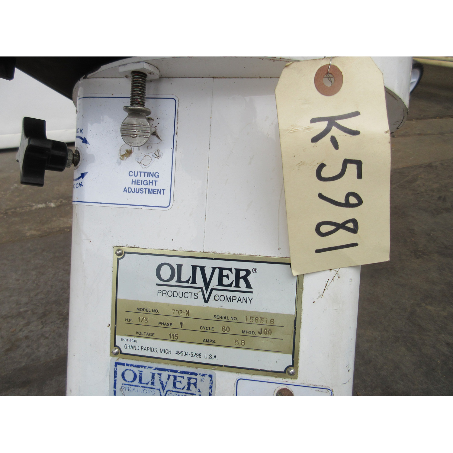 Oliver 702N Bagel Slicer, Used Excellent Condition image 1
