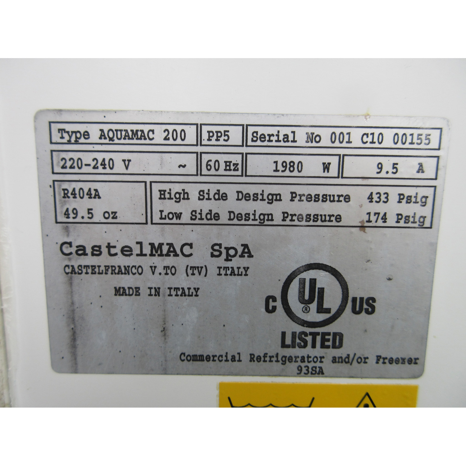 Tecnomac AQUAMAC-200 Water Chiller & Meter, Used Excellent Condition image 4