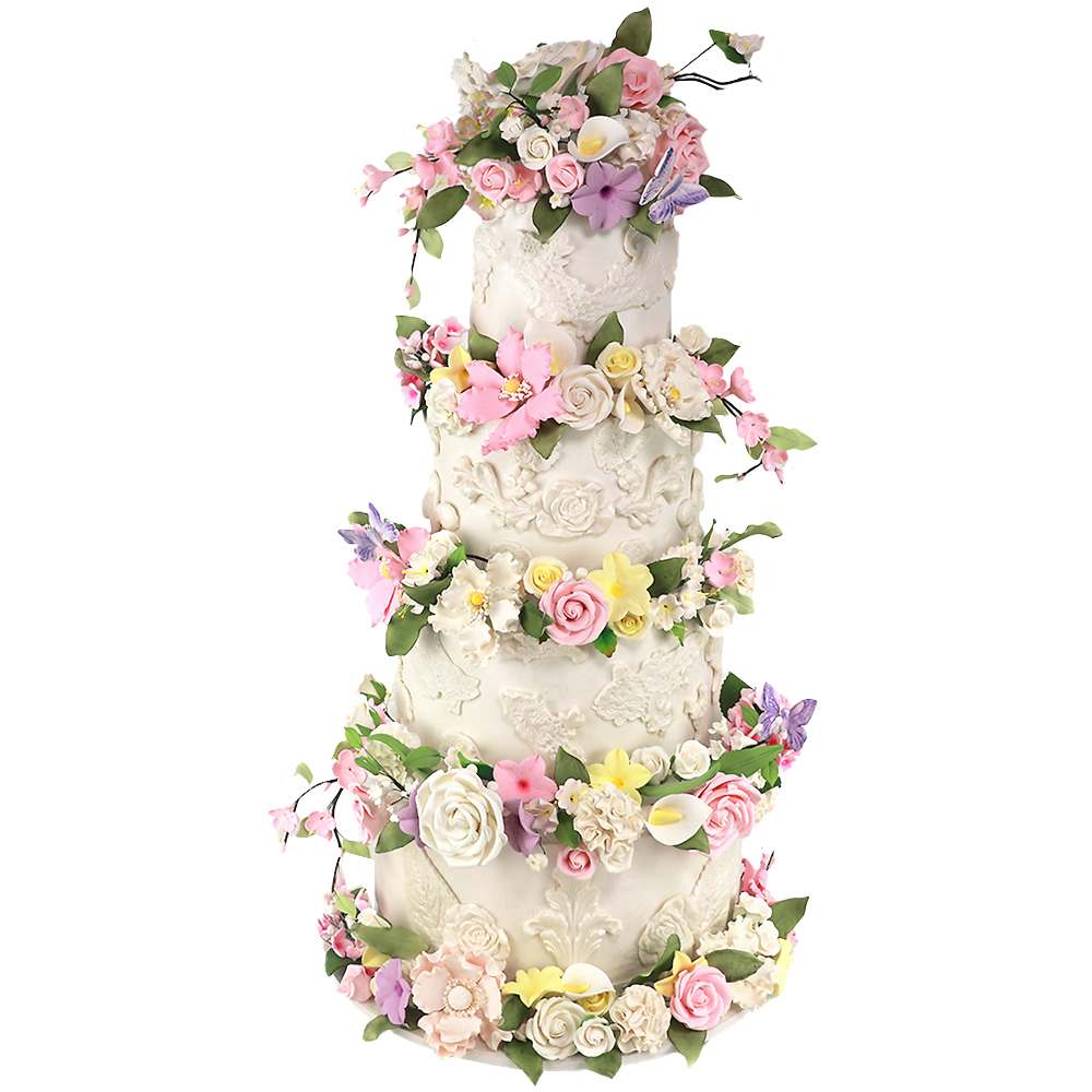 O'Creme Gumpaste Clematis, Pink, 3.5" & 4" - 3 pieces image 1