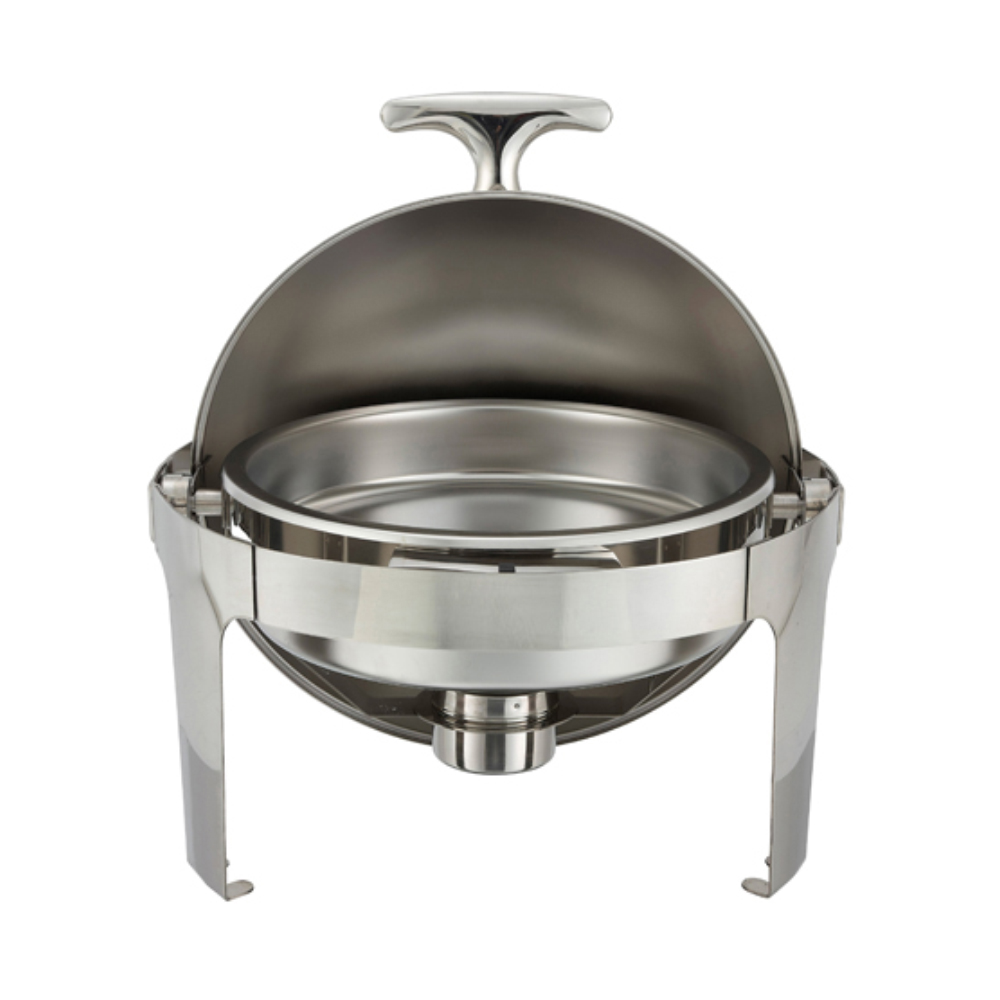 Winco Madison Round Stainless Steel Chafer, 6 Quart image 1