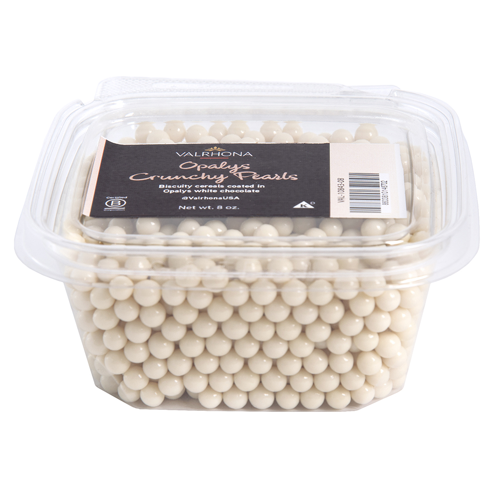Valrhona White Opalys Crunchy Pearls, 8 oz. image 1