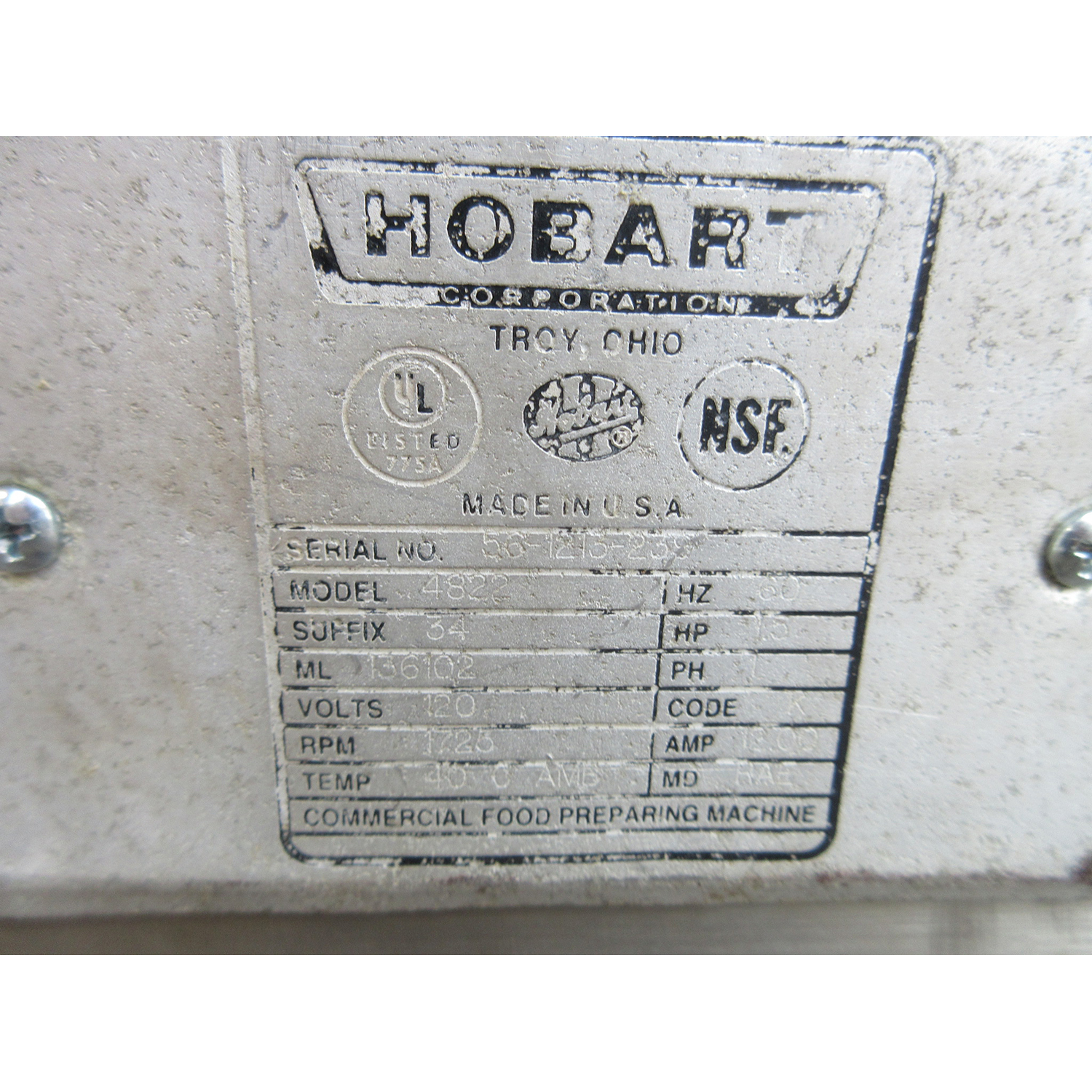 Hobart 4822 Meat Grinder, Used Excellent Condition image 3