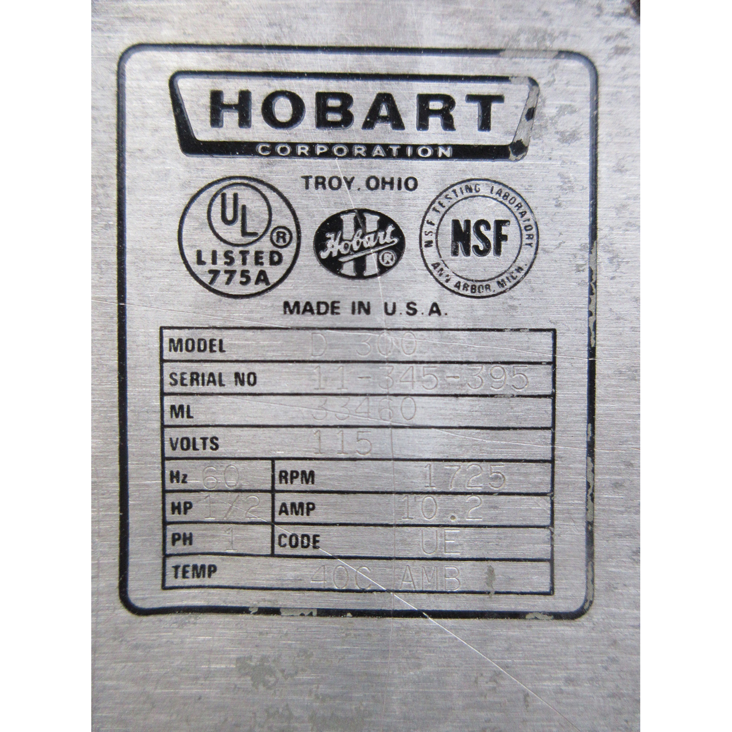 Hobart 30 Quart D300 Mixer, Used Excellent Condition image 3