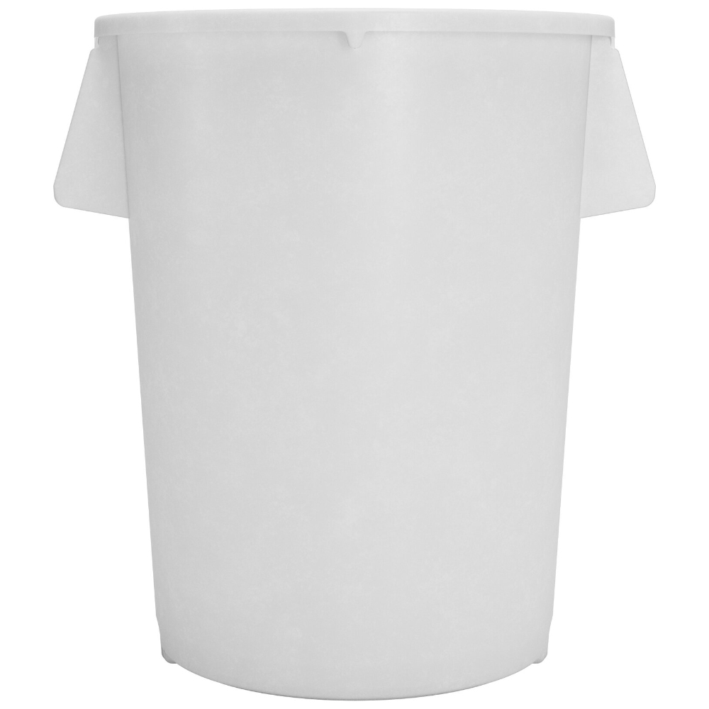 Carlisle Bronco White Round Waste Container, 55 Gallons image 1