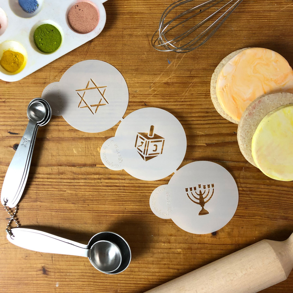 Designer Stencils Decorating Stencil Jewish Symbols Tops 1.5" image 2