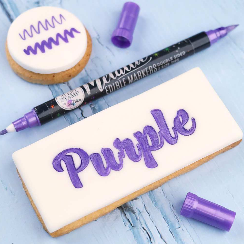 Sweet Stamp Purple Metallic Edible Marker image 2