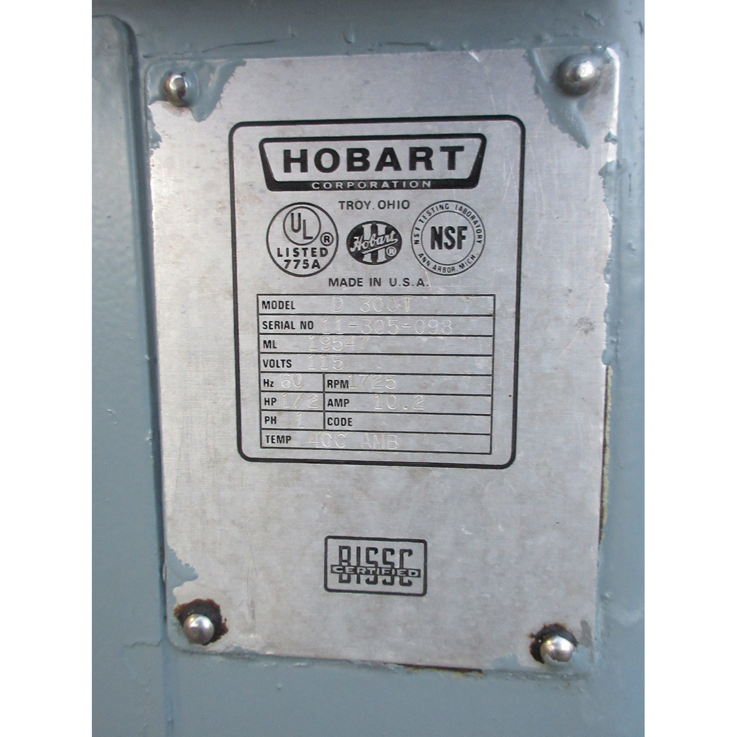 Hobart D300T Mixer 30 Qt, Used Excellent Condition image 3