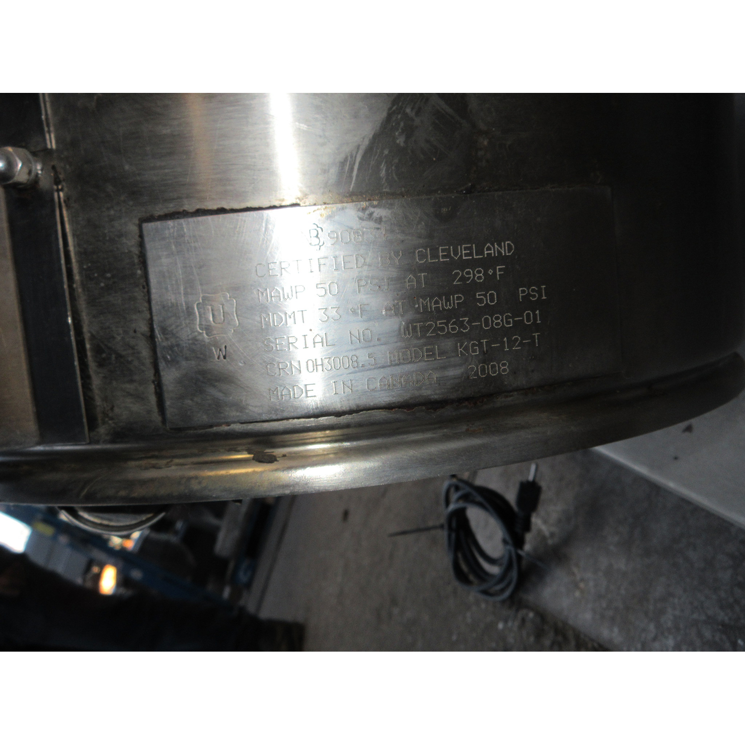 Cleveland Kettle 12 Gallon Gas KGT-12-T, Used Excellent Condition image 4