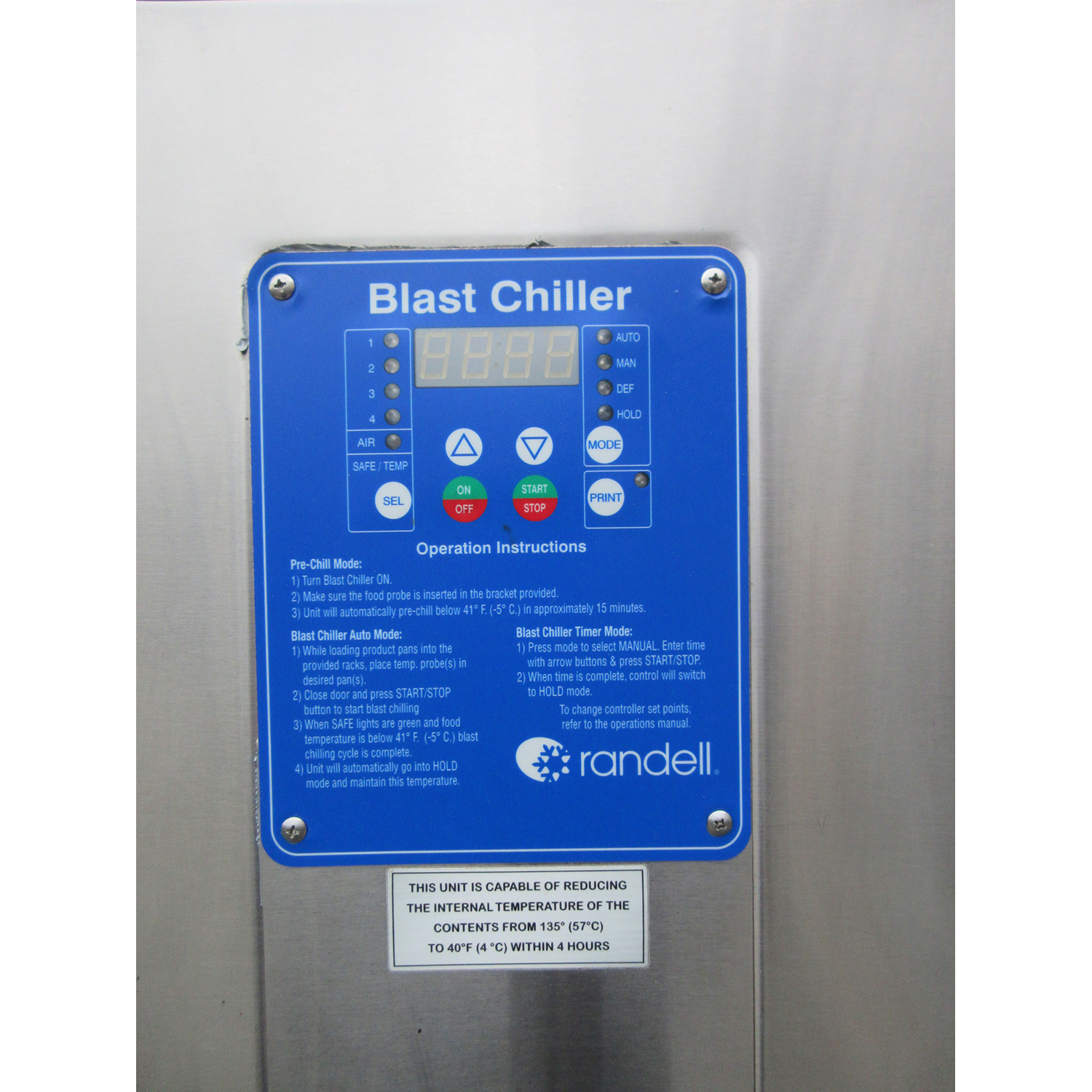 Randell BC-18 Blast Chiller, Used Excellent Condition image 1