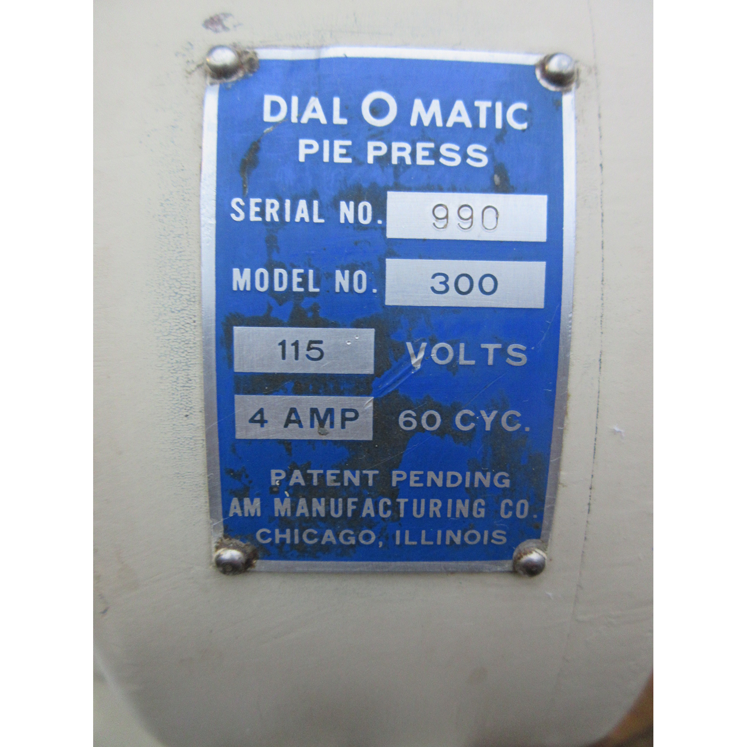 Kaiser Dial-O-Matic 300 Pie Press, Used Excellent Condition image 5