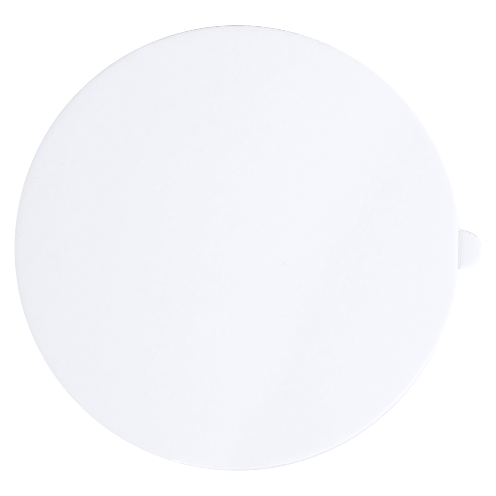 O'Creme White Round Mini Board with Tab, 4" - Pack of 100 image 1