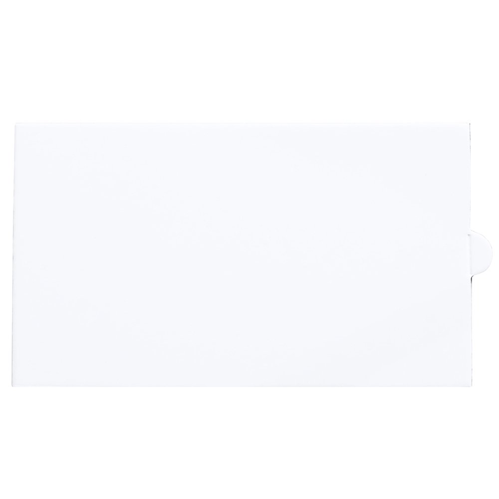 O'Creme White Rectangular Mini Board with Tab, 4" x 2.3" - Pack of 100 image 1