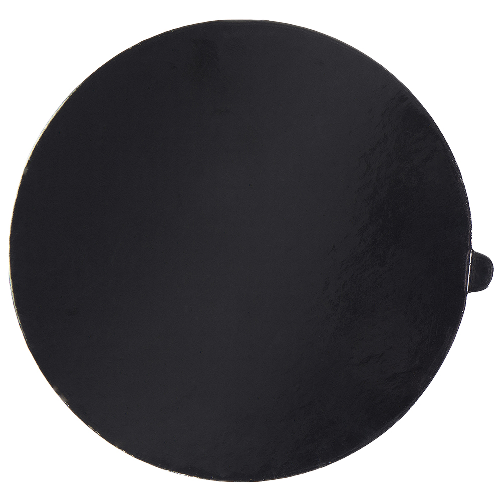 O'Creme Black Round Mini Board with Tab, 3.25" - Pack of 100 image 1