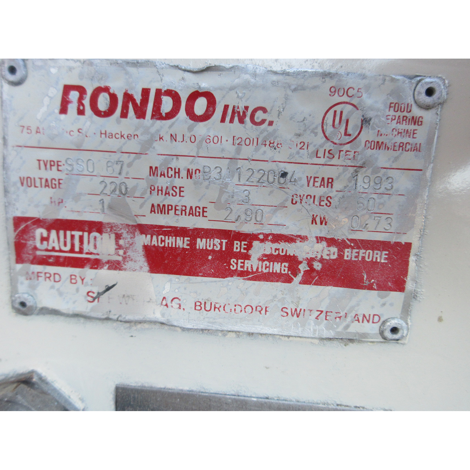 Rondo SSO-67 Reversible Sheeter, Used Excellent Condition image 6