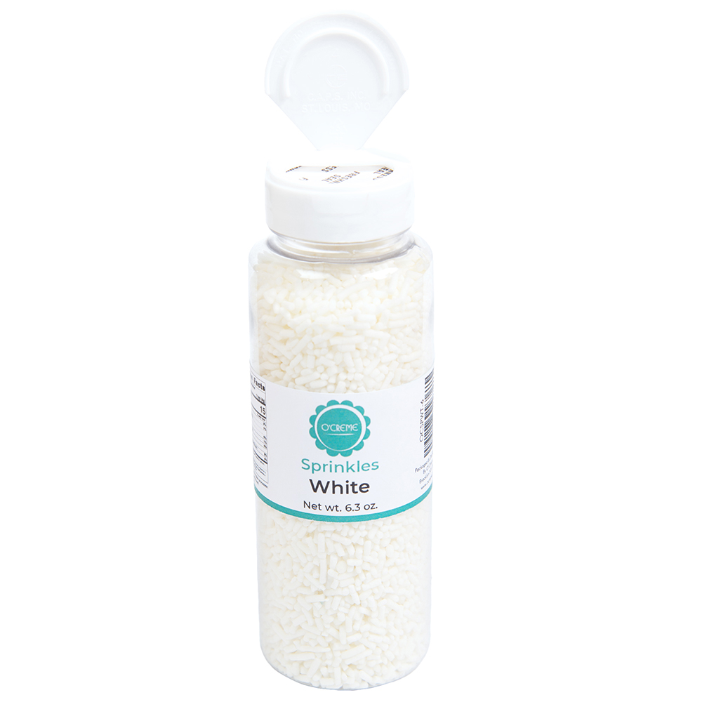 O'Creme White Sprinkles, 6.3 oz. image 1